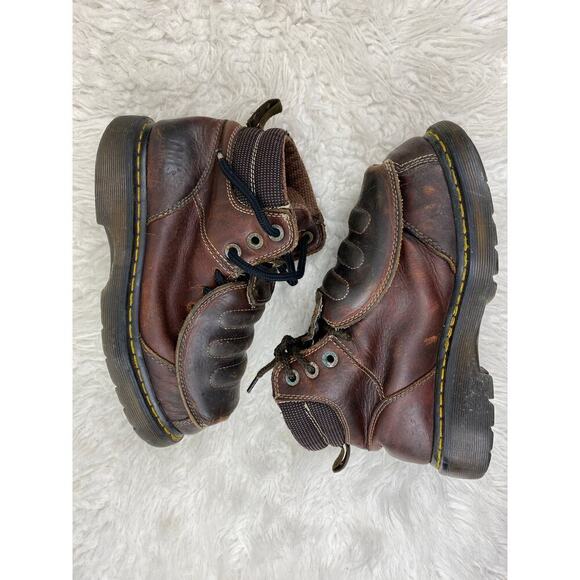 Dr. Martens Industrial Steel Toe Ironbridge Women's 7 Brown Leather Ankle Boots - Picture 14 of 16